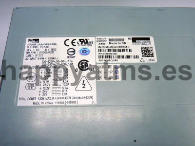 Wincor Nixdorf central power supply CCDM II PN: 01750147241