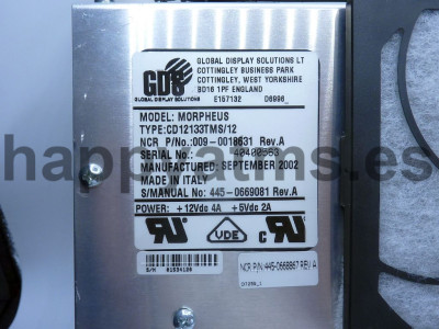 NCR MONITOR-12.1 INCH XGA AUTOSCALING SRCD PN: 009-0018631