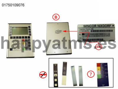 Wincor Nixdorf operator panel USB PN: 01750109076, 1750109076