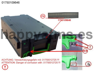 Wincor Nixdorf CASH CASSETTE CMD-V4 PN: 01750109646, 1750109646