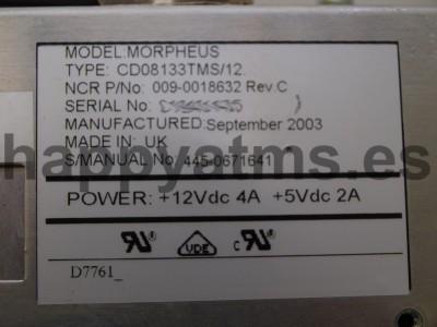 NCR MONITOR 8.4 INCH XGA SRLCD PN: 009-0018632, 90018632