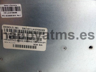 Diebold Opteva PRCSR 2.9GHZ 4GB PC Core PN: 49-249260-291A, 49249260291A